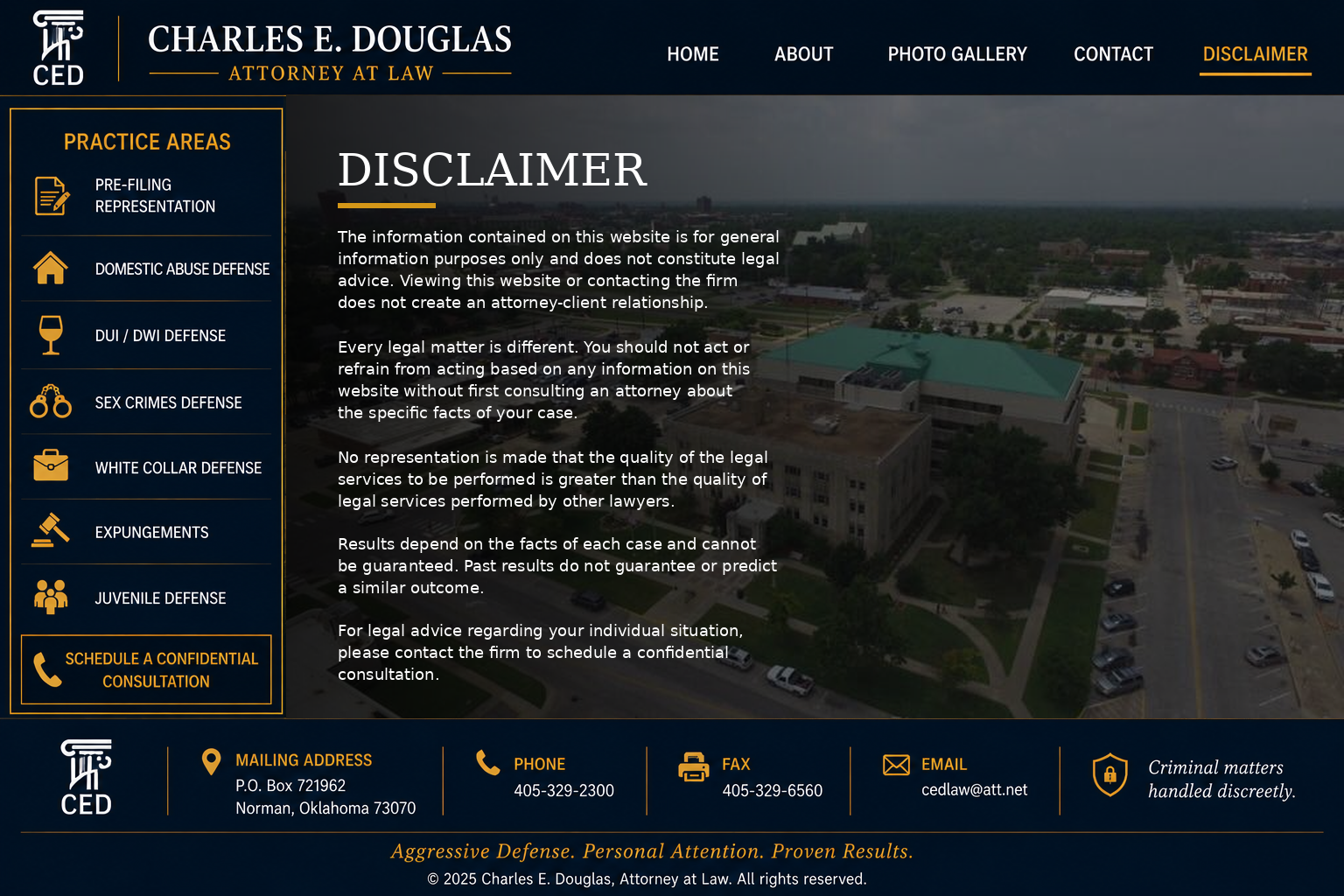 Approved Disclaimer page