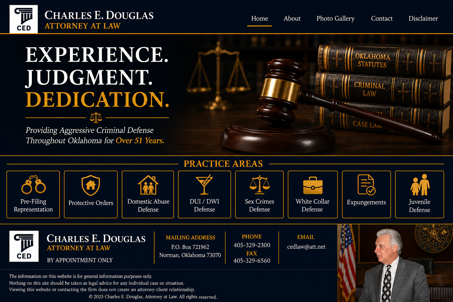Approved Charles E. Douglas home page design
